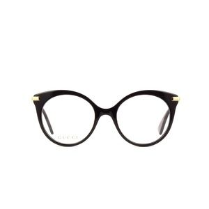 GUCCI Black and Gold Cat-eye Optical Frame